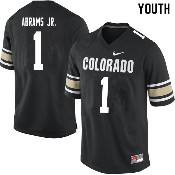 Youth #` Delrick Abrams Jr. Colorado Buffaloes College Football Jerseys Sale-Home Black - Click Image to Close